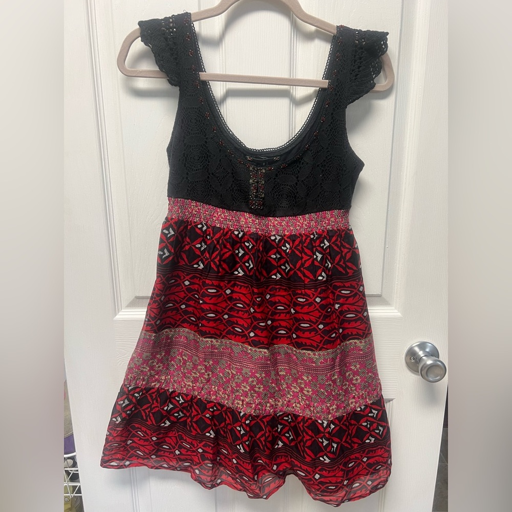 Vintage Free People Boho Crochet Dress 4